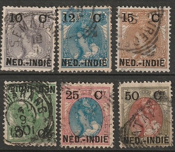 Netherlands Indies 1900 Sc 31-36 set used