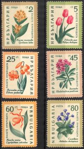 Bulgaria 1960 Flowers set of 6 MNH