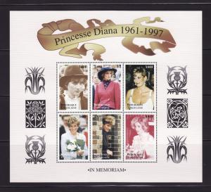 Togo 1805-1807 Set MNH Princess Diana, 3 Scans