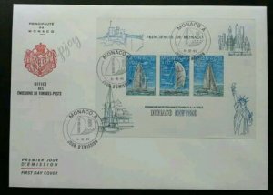 Monaco Sailboat 1985 USA US Liberty Vehicle Transport Sport (FDC) *clean