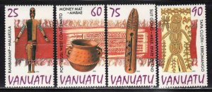 Vanuatu # 668a-d ~ Cplt Set of 4 ~ Artifacts ~ MInt, NH (1995)