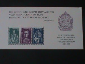 GERMANY-STADT-BERLIN-TRIBUTE TO DON BOSCO-1815-1888 -MNH S/S VF HARD TO FIND