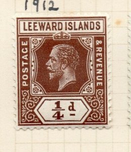 Leeward Islands 1912 Early Issue Fine Mint Hinged 1/4d. NW-189566