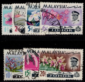 MALAYSIA - Johore QEII SG166-172, 1965 complete set, FINE USED.
