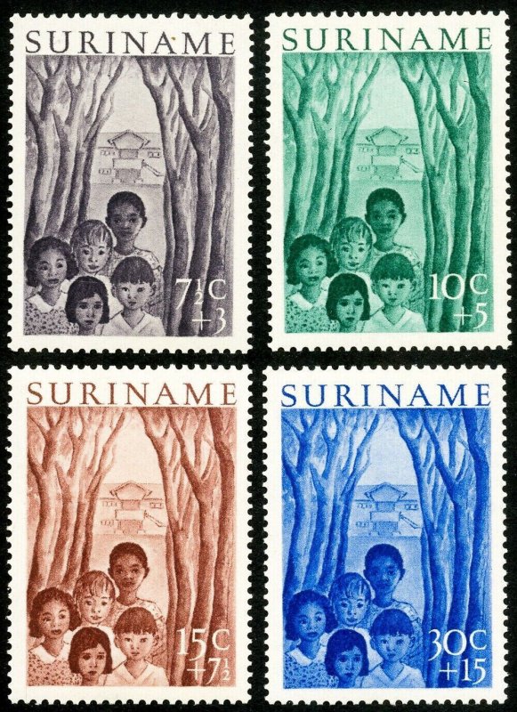 EDSROOM-16920 Suriname B58-61 MNH 1954 Complete Youth Center Semi Postal CV$23