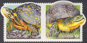 Canada - 3179bi Endangered Turtles, Se-Tenant Pair, Die Cut Stamps-MNH