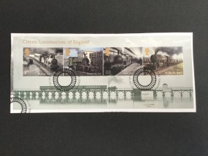 GB 2011.  MS3144. Used Mini sheet on paper. Classic Locomotives of England.