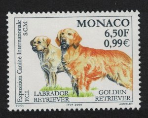Monaco Golden Labrador Golden Retriever Dogs 2000 MNH SG#2443