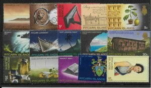 PITCAIRN ISLANDS SG94/106b 1969-75 DEFINITIVE SET OF 15 MNH.