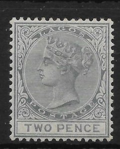 LAGOS SG23 1884 2d GREY MTD MINT