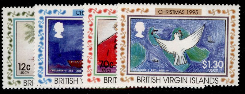 BRITISH VIRGIN ISLANDS QEII SG912-915, 1995 Christmas set, NH MINT. Cat £11. 