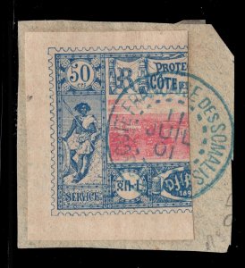 MOMEN FRENCH SOMALI COAST SC # 16a USED BISECTED LOT #68805*