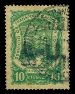 COLOMBIA 1923 AIRMAIL - SCADTA -ARGENTINA/URU A-U handstamp 10c Sc CLAU13 used