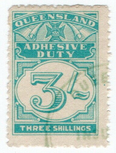 (I.B) Australia - Queensland Revenue : Adhesive Duty 3/-