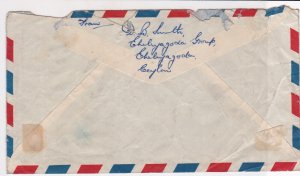 ceylon 1950 assorted buildings air mail stamps cover ref 20532 