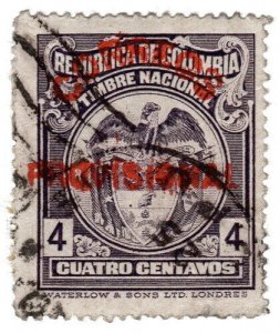 (I.B) Colombia Postal : 4c Provisional OP