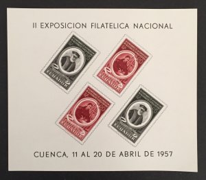 Ecuador 1957 #614a S/S, Founding of Cuenca, MNH.