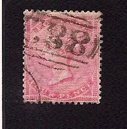 26 - SG #66a - 1857 - 4d - rose