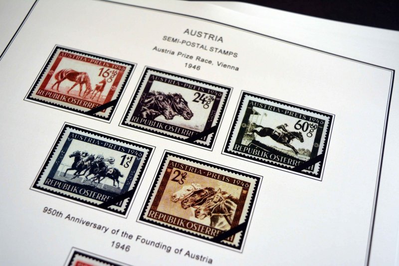 COLOR PRINTED AUSTRIA 1850-2010 STAMP ALBUM PAGES (317 illustrated pages)