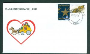 Denmark Cover. 2007.Mail Coach.Nykøb. F. “Christmas Seal Walk# 31.Sc#1389. # 03