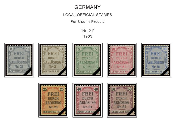 GERMANY EMPIRE + REICH STAMP ALBUM PAGES 1868-1955 (100 PDFcolor ill. pages)