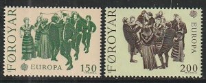 1981 Faroe Islands - Sc 63-4 - MNH VF - 2 single - The Ring Dance