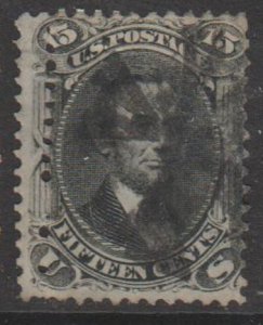 U.S. Scott #77 Lincoln Stamp - Error Freak Perfs on Left - Used Single