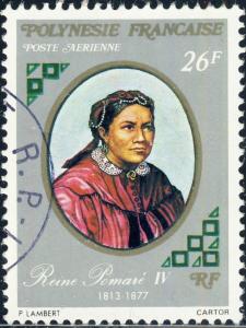 POLYNÉSIE FRANÇAISE - 1976 - Yv.PA108/Mi.214 26fr Reine Pomaré IV - Obl. TB