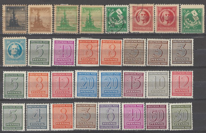 COLLECTION LOT # 5365 GERMANY OCCUPIED 32 STAMPS 1945+ CLEARANCE