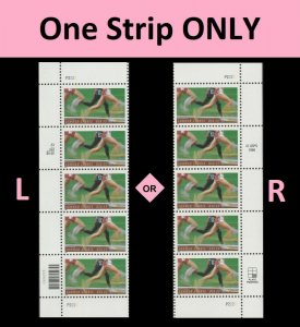 US 3397 Summer Sports 33c plate strip P2222 (5 stamps) MNH 2000