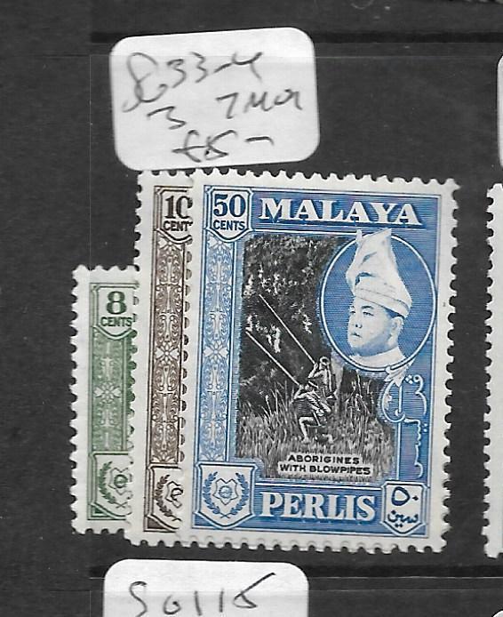 MALAYA PERLIS  (PP2303B) SG 33-4, 37  MOG