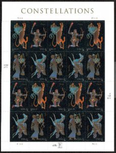 US #3945 - 48, 37c Constellations, Sheet-VF mint never hinged, fresh   STOCK ...