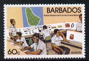 Barbados 1981 Hurricane Watch 60c with wmk sideways inver...