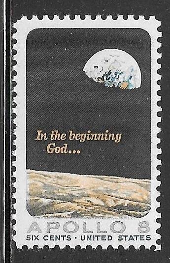 USA 1371: 6c Apollo 8, Moon Surface and Earth, MNH, VF