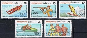 1983 Cambodia (Kampuchea) 517-521 1984 Olympic Games in Sarajevo 19,00 €