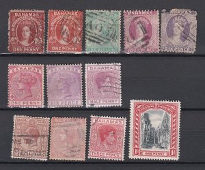 Bahamas Mixture of early Queen Victoria Stamps and others