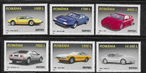 Romania 1999 Ferrari Automobiles Cars Sc 4336-4341 MNH A2911