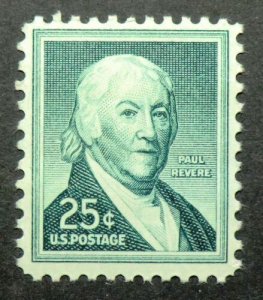 1958 Paul Revere Single 25c Postage Stamp, Sc#1048, MNH, OG