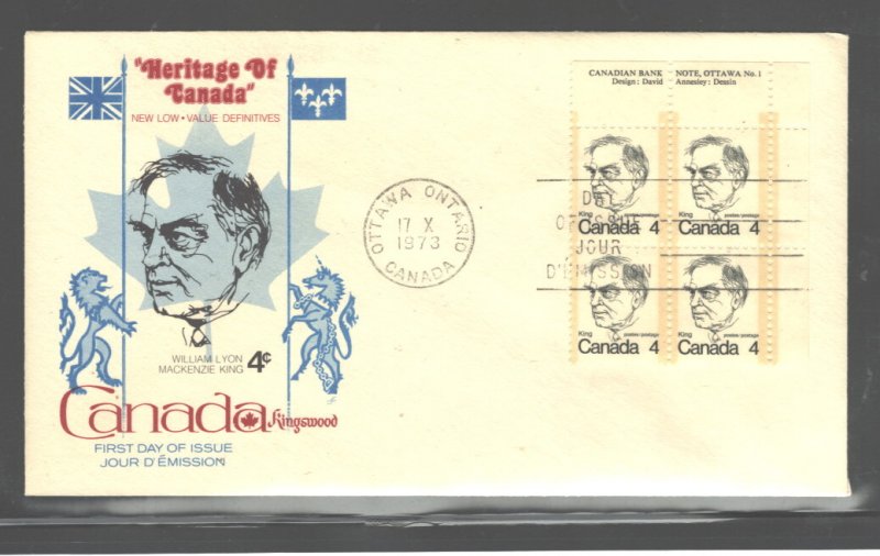 CANADA 1970 CANADIAN PRIME MINISTERS #586 -593 FDC's
