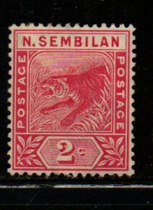 Malaya Negri Sembilan Sc 3 1891 2 c rose Tiger stamp mint