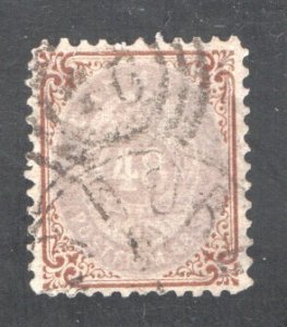 Denmark #24   Used, VF 46 Nyborg, Uncommon Town Cancel, CV $375.00 ... 1672448