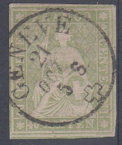 Switzerland Scott 29 Used (4 margins) Catalog Value $120.00