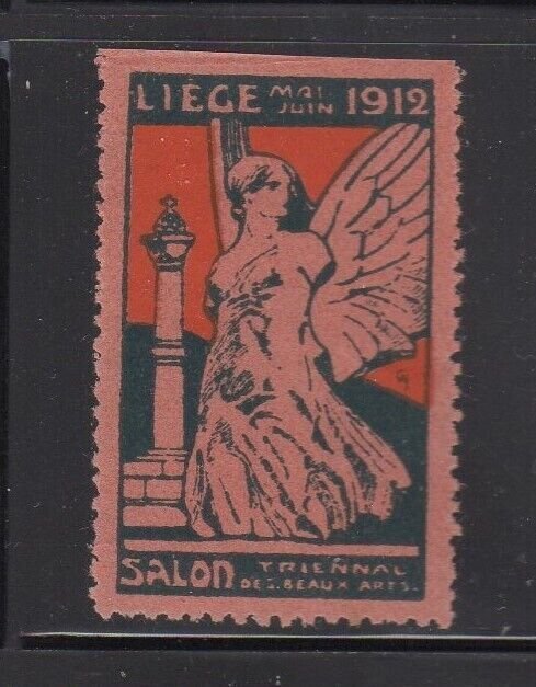 French  Advertising Stamp- 1912 Liege Salon Fine Arts Triennial 
