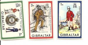 Gibraltar 283-85 MNH