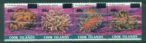 Cook is 1983 Marine Life Corals str4 Surch. 48c on 25c MLH