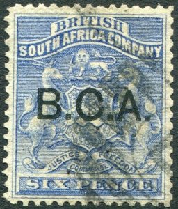 BRITISH CENTRAL AFRICA-1891-95 6d Ultramarine Sg 4 GOOD USED V35971