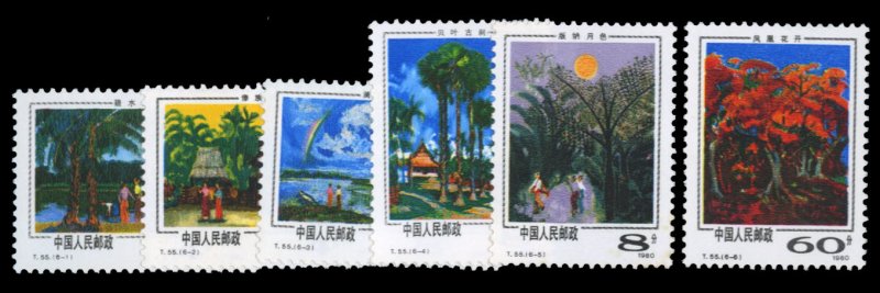 China PRC #1648-1653, 1981 Scenes, complete set, never hinged, two stamps wit...