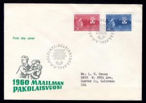 Finland 368-369 Refugees Typed FDC