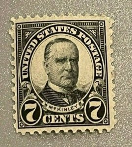 Scott#: 639 - William McKinley 7c 1927 MNHOG single stamp - Lot 10