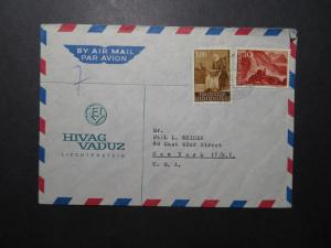 Liechtenstein 1966 Airmail Cover to USA - Z11836